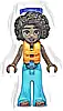 Minifigurka LEGO® frnd0842 Friends Aliya - White Crochet Top, Medium Azure Trousers Bell-Bottoms, Metallic Pink Flip Flops, Orange Life Jacket, Trans-Purple Sunglasses
