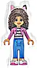 Minifigurka LEGO® gdh001 Gabby - Dark Pink Jacket over Black and White Striped Shirt, Blue Trousers