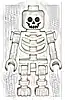 Minifigurka LEGO® gen047 Skeleton - Standard Skull, Bent Arms Vertical Grip