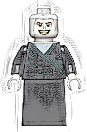 Lord Voldemort - White Head, Black Skirt, Smile with Teeth