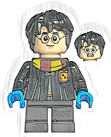 Harry Potter - Black Torso Gryffindor Robe, Black Short Legs