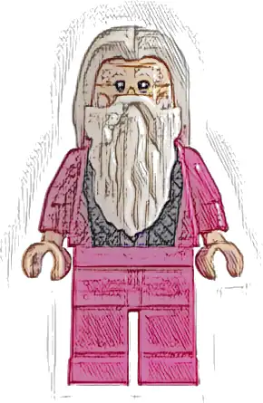 Albus Dumbledore - Magenta Robe, Plain Legs