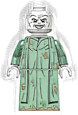 Lord Voldemort - Sand Green Robe, Printed Skirt