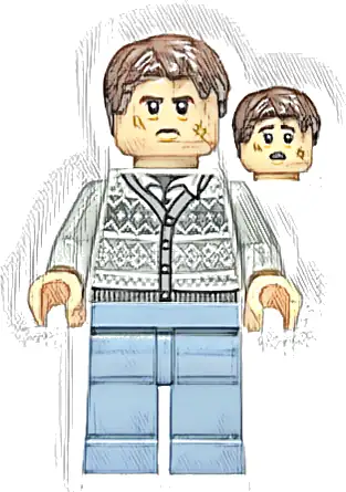 Neville Longbottom - Fair Isle Sweater, Sand Blue Legs