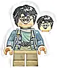 Minifigurka LEGO® hp449 Harry Potter - Sand Blue Jacket, Dark Tan Short Legs, Broken Glasses