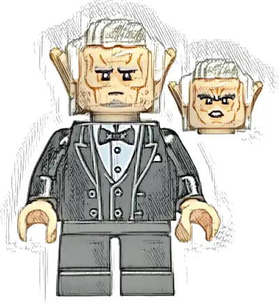 Ricbert - Black Tuxedo, White Hair