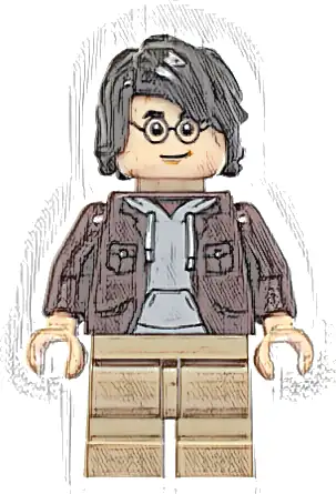 Harry Potter - Dark Brown Open Jacket, Dark Tan Medium Legs