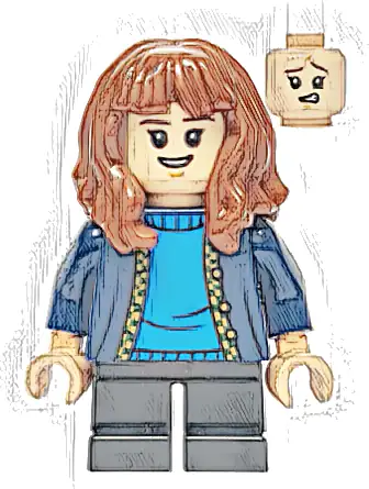 Hermione Granger - Dark Blue Cardigan, Black Short Legs