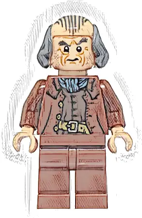 Argus Filch - Bald on Top, Reddish Brown Jacket, Plain Legs