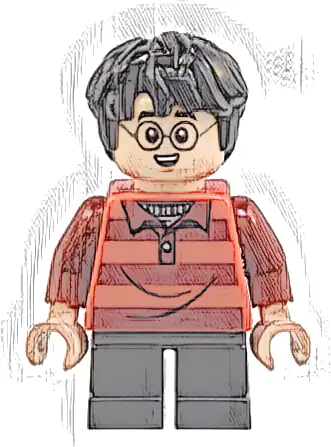 Harry Potter - Red Striped Sweater, Black Short Legs