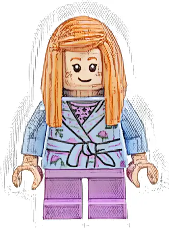 Ginny Weasley - Bright Light Blue Dressing Gown, Medium Lavender Short Legs