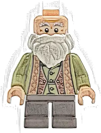 Professor Filius Flitwick - Olive Green Suit, Dark Brown Short Legs