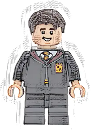 Neville Longbottom - Gryffindor Robe Clasped, Black Medium Legs