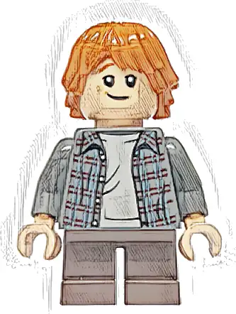 Ron Weasley - Plaid Shirt, Dark Brown Short Legs