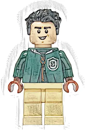 Marcus Flint - Dark Green Slytherin Quidditch Uniform with Hood, Tan Legs