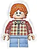 Minifigurka LEGO® hp577 Ron Weasley - Dark Red Plaid Shirt, Sand Blue Short Legs