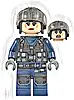 Minifigurka LEGO® jw042 ACU Tracker - Female, Black Aviator Cap with Trans-Brown Visor, Light Nougat Head