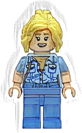 Minifigurka LEGO® jw128 Dr. Ellie Sattler - Bright Light Blue Shirt