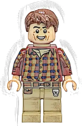 Dr. Alan Grant - Dark Red Shirt