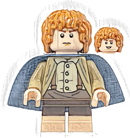 Samwise Gamgee (Sam) - Light Nougat Feet, Sand Blue Cape