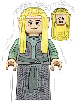 Rivendell Elf - Female, Dark Bluish Gray Robe