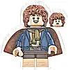 Minifigurka LEGO® lor123 Peregrin Took (Pippin) - Reddish Brown Cape, Light Nougat Feet
