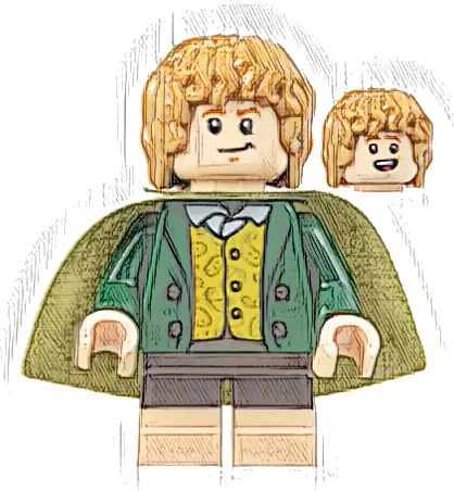 Meriadoc Brandybuck (Merry) - Medium Nougat Hair, Light Nougat Feet