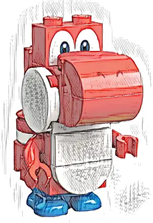 Minifigurka LEGO® mar0127 Red Yoshi, Super Mario, Series 5 (Character Only)