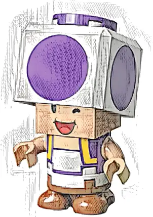 Minifigurka LEGO® mar0129 Purple Toad, Super Mario, Series 5 (Character Only)