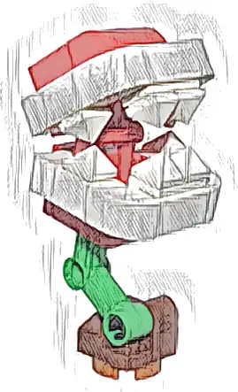 Minifigurka LEGO® mar0202 Piranha Plant - Connector and Small Base