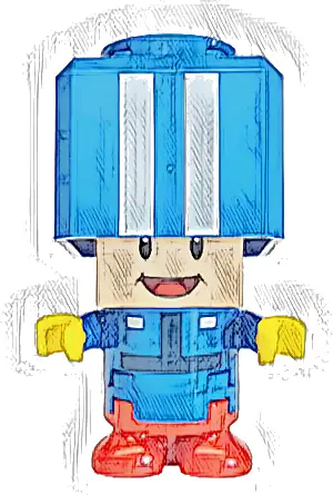 Minifigurka LEGO® mar0215 Blue Toad - Pit Crew Uniform