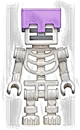 Skeleton, Minecraft - Medium Lavender Helmet