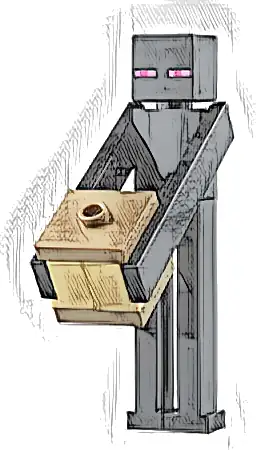 Enderman - Tan Block with Dark Tan Top and Bottom