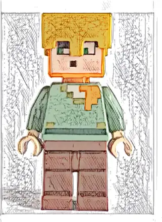 Alex - Reddish Brown Legs, Pearl Gold Helmet