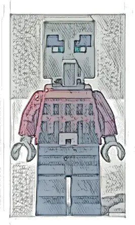 Illager (Pillager) - Narrow Eyes, Dark Bluish Gray Neck Bracket