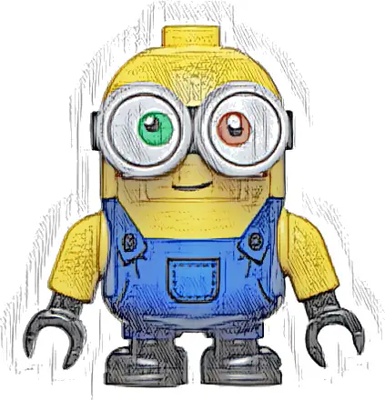 Minion Bob - Blue Overalls, no Eyelids