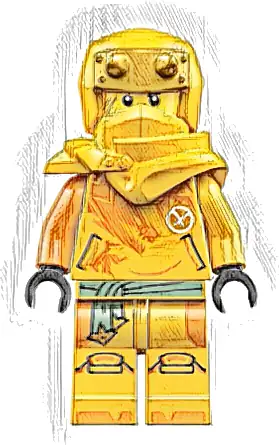 Arin - Shirt with Orange Dragon, Hood with Horns