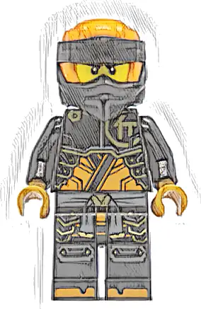 Cole - Dragons Rising, Tunic with Large Armor Plates, Head Wrap