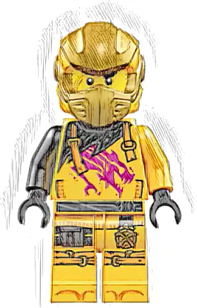 Arin - Shirt with Magenta Dragon, Head Wrap