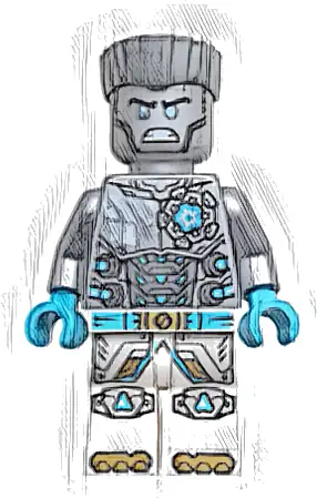 Zane - Dragons Rising, Flat Silver Torso, Angry