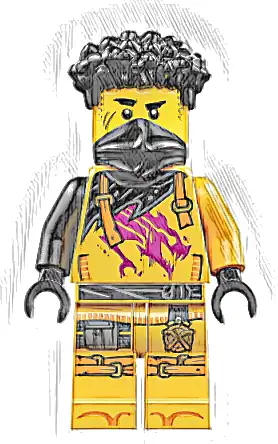 Arin - Shirt with Magenta Dragon, Hair, Bandana