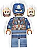 Minifigurka LEGO® sh0736 Captain America - Dark Blue Suit, Reddish Brown Hands, Helmet
