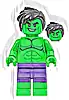 Minifigurka LEGO® sh0798 Hulk - Minifigure, Dark Purple Pants, Short Tousled Hair