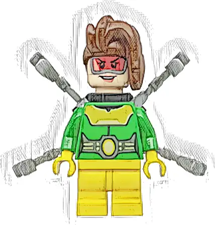 Doc Ock - Female, Medium Legs, Light Bluish Gray Arms