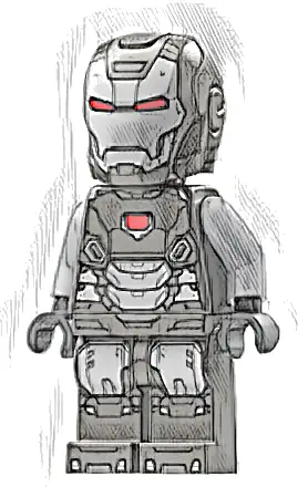 Minifigurka LEGO® sh0944 War Machine - Pearl Dark Gray and Light Bluish Gray Armor