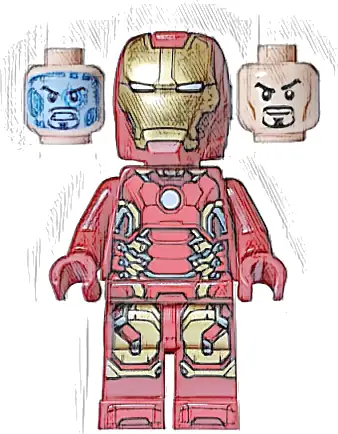 Minifigurka LEGO® sh0974 Iron Man - Mark 43 Armor, Light Nougat Head