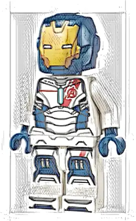 Minifigurka LEGO® sh0983 Iron Legion - Dark Blue Head, One Piece Helmet