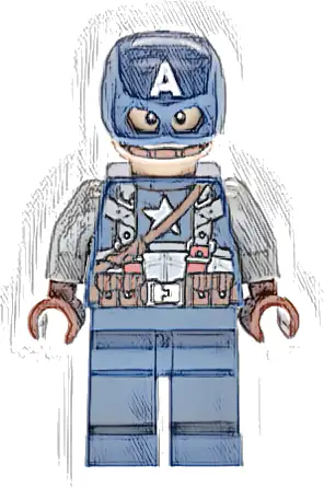 Captain America - Dark Blue Suit with Strap