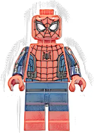 Spider-Man - Printed Dark Blue Arms, Red Boots