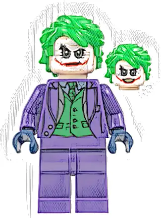 The Joker - Dark Purple Suit, Green Vest, Bright Green Hair